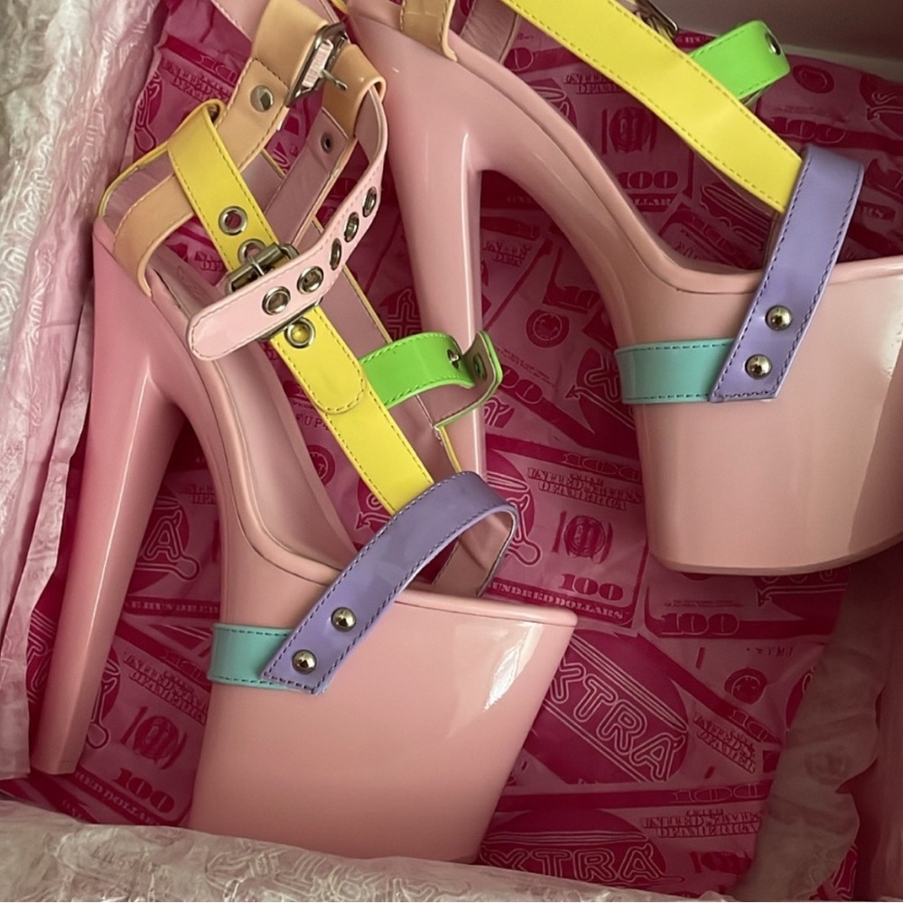 YRU Colorful Platform Heels